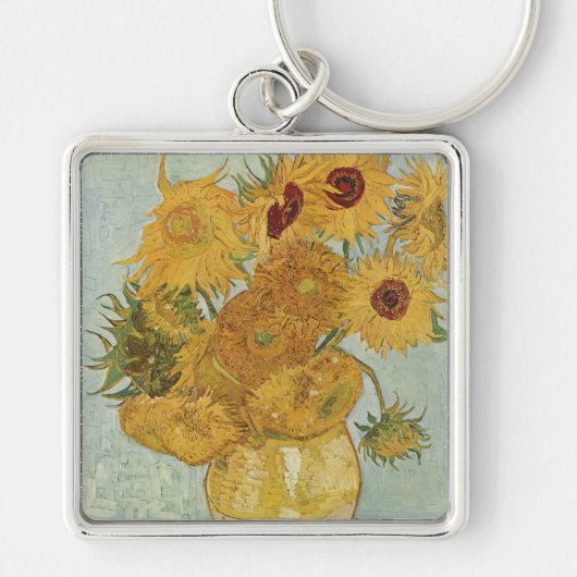 Van Gogh Sunflower Sleutelhanger (Voorkant)