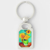 Van Gogh Sunflower Sleutelhanger (Voorkant)
