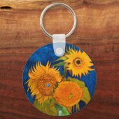Van Gogh Sunflower Sleutelhanger (Voorkant)