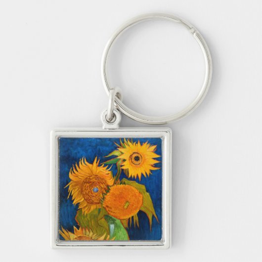 Van Gogh Sunflower Sleutelhanger (Voorkant)
