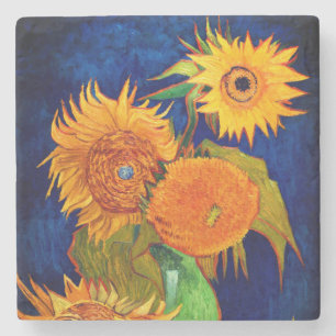 Van Gogh Sunflower Stenen Onderzetter