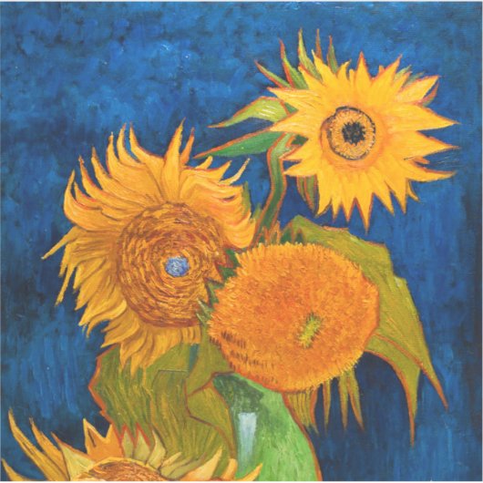 Van Gogh Sunflower Sticker (Voorkant)
