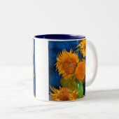 Van Gogh Sunflower Tweekleurige Koffiemok (Voorkant rechts)