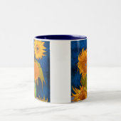 Van Gogh Sunflower Tweekleurige Koffiemok (Center)