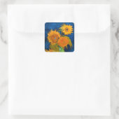 Van Gogh Sunflower Vierkante Sticker (Tas)