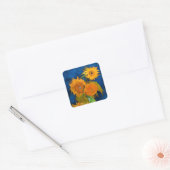 Van Gogh Sunflower Vierkante Sticker (Envelop)