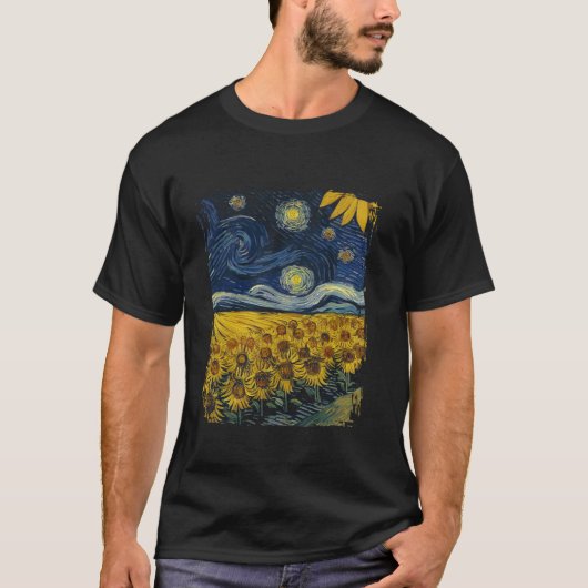 Van Gogh Sunflower  Yellow Flowers Art Pai T-shirt (Voorkant)