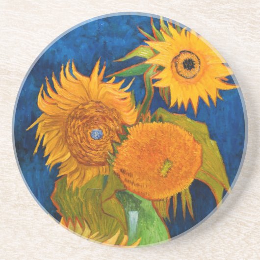 Van Gogh Sunflower Zandsteen Onderzetter (Voorkant)