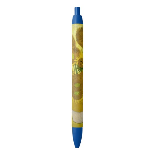 Van Gogh Sunflower Zwarte Inkt Pen (Voorkant Verticaal)