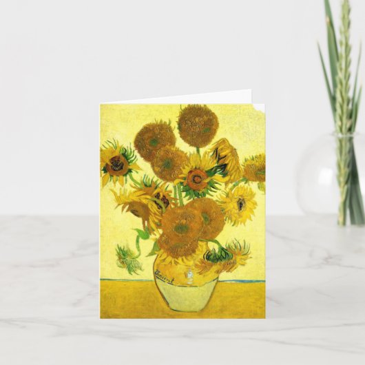Van Gogh Sunflowers de Kaart van de Nota (Voorkant)