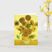 Van Gogh Sunflowers de Kaart van de Nota (Gele Bloem)