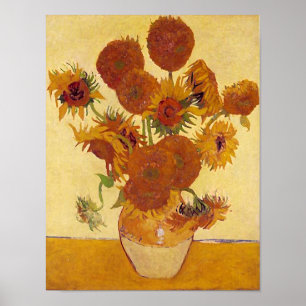 Van Gogh Sunflowers (F454) Vintage Fijn Art. Poster