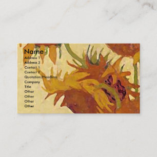 Van Gogh Sunflowers (F454) Vintage Fijn Art. Visitekaartje