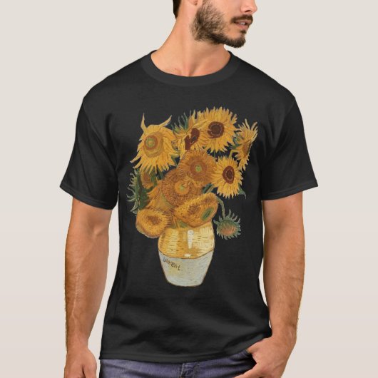 Van Gogh sunflowers friends T-shirt (Voorkant)