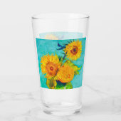 Van Gogh Sunflowers  Glas (Achterkant)