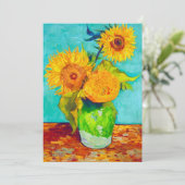 Van Gogh Sunflowers  Save The Date (Staand voorkant)