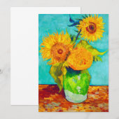 Van Gogh Sunflowers  Save The Date (Voorkant / Achterkant)