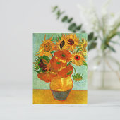 Van Gogh - Sunflowers, Still life Vase with 12 Briefkaart (Staand voorkant)