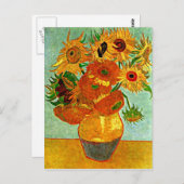 Van Gogh - Sunflowers, Still life Vase with 12 Briefkaart (Voorkant / Achterkant)