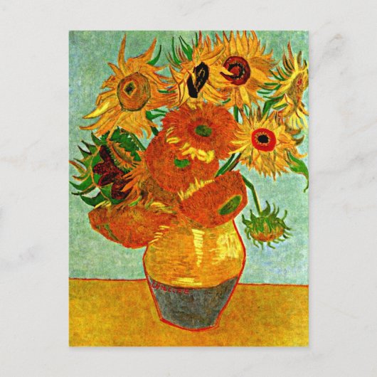 Van Gogh - Sunflowers, Still life Vase with 12 Briefkaart (Voorkant)