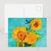 Van Gogh Sunflowers Uitnodiging Briefkaart (Voorkant / Achterkant)
