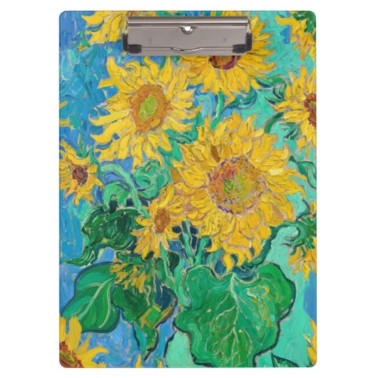 Van Gogh Sunflowers Yellow Flowers  Floral  Klembord (Voorkant)