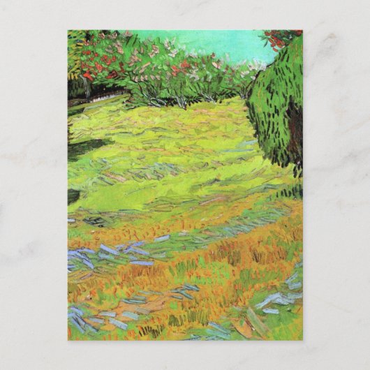 Van Gogh Sunny Lawn in een openbaar park, Fine Art Briefkaart (Voorkant)