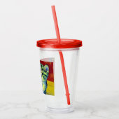 Van Gogh Tabby Cat Acryl Drinkbeker (Links)