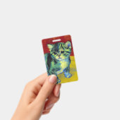 Van Gogh Tabby Cat Badge (Handheld)