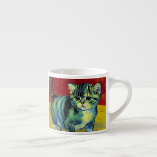 Van Gogh Tabby Cat Espresso Kop