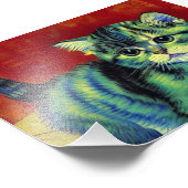 Van Gogh Tabby Cat Foto Afdruk (Hoek)