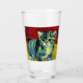 Van Gogh Tabby Cat Glas (Voorkant)