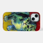 Van Gogh Tabby Cat iPhone 15 Case (Achterkant horizontaal)