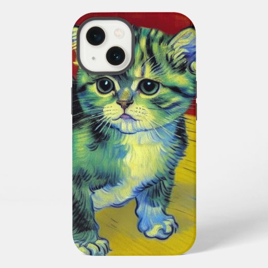Van Gogh Tabby Cat iPhone Hoesje (Achterkant)