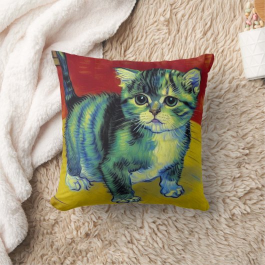 Van Gogh Tabby Cat Kussen (Deken)