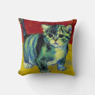 Van Gogh Tabby Cat Kussen