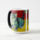Van Gogh Tabby Cat Magische Mok (Voorkant links)