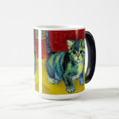 Van Gogh Tabby Cat Magische Mok (Voorkant rechts)