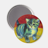 Van Gogh Tabby Cat Magneet (Voorkant / Achterkant)
