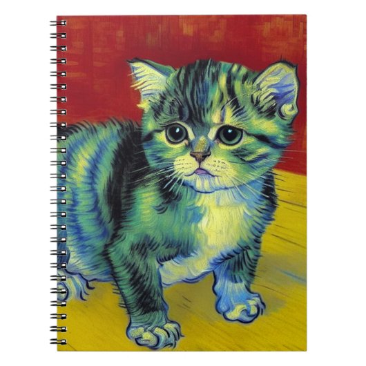 Van Gogh Tabby Cat Notitieboek (Voorkant)