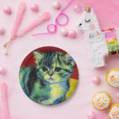 Van Gogh Tabby Cat Papieren Bordje (Feest)