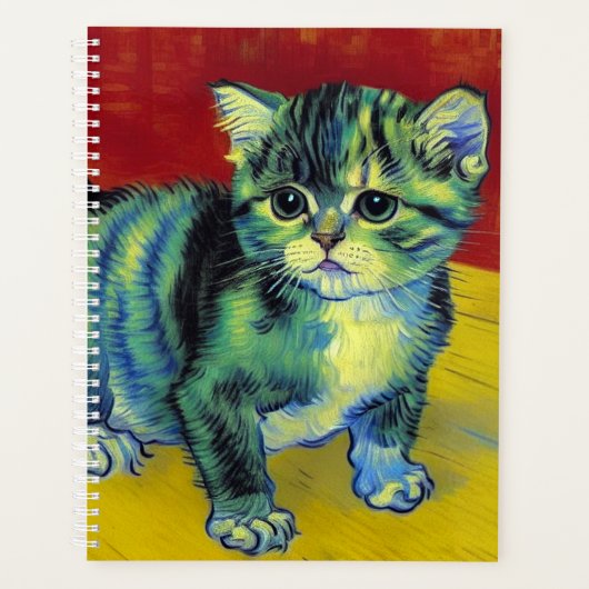 Van Gogh Tabby Cat Planner (Voorkant)