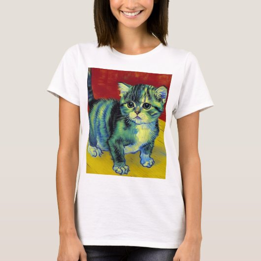 Van Gogh Tabby Cat T-shirt (Voorkant)