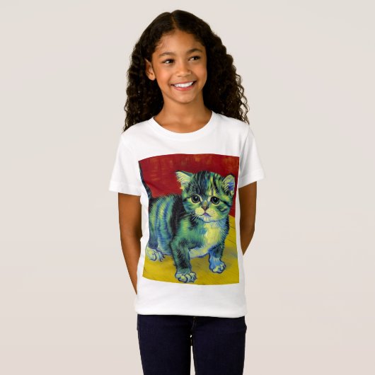 Van Gogh Tabby Cat T-shirt (Voorkant volledig)
