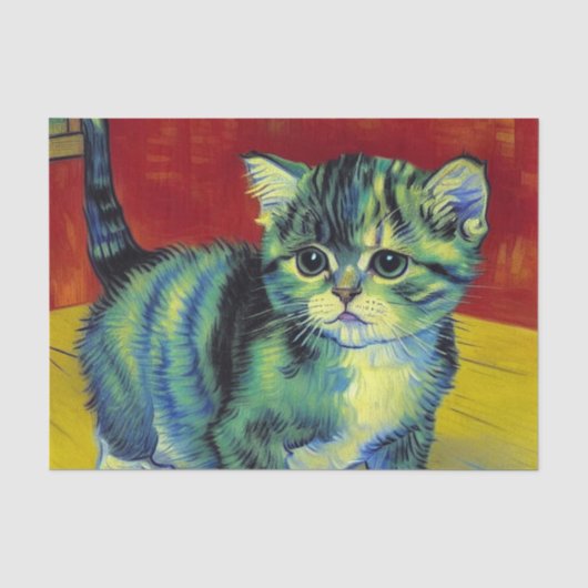 Van Gogh Tabby Cat Tissuepapier (Voorkant)