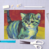 Van Gogh Tabby Cat Tissuepapier (Craft)