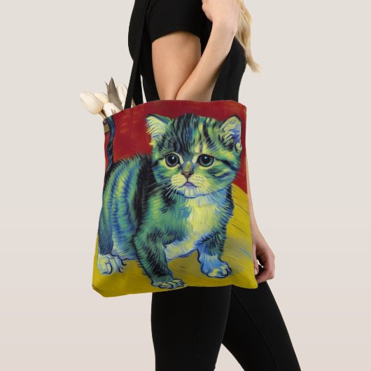 Van Gogh Tabby Cat Tote Bag (Dichtbij)