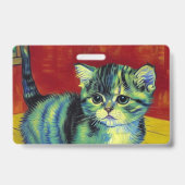 Van Gogh Tabby Kat Badge (Achterkant)