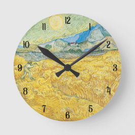 Van Gogh Tarwe Field Art Lover Gift & Cultuur Deco Ronde Klok