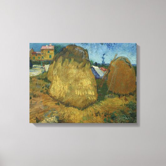 Van Gogh TarweStacks in Provence Canvas Afdruk (Voorkant)